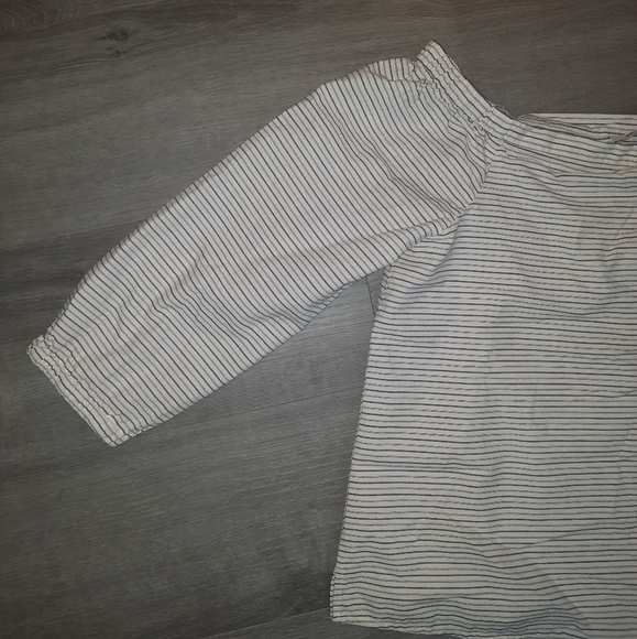 Madewell Jardin Off-the-Shoulder Top in Indigo Stripe - Picture 7 of 10